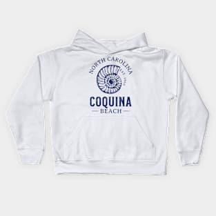 Coquina Beach, NC Summertime Vacationing Seashell Kids Hoodie